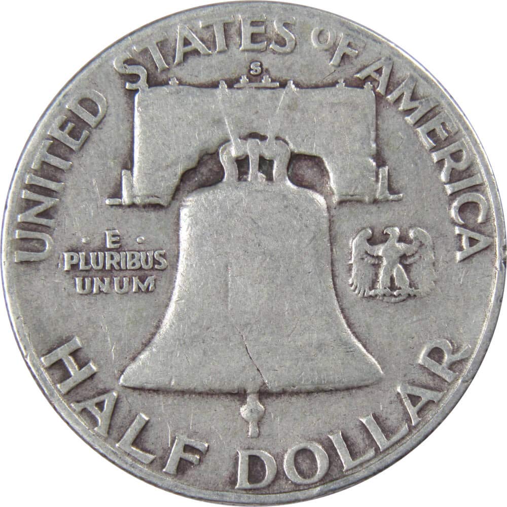 1953 S Franklin Half Dollar Circulated Silver 50c Coin Collectible