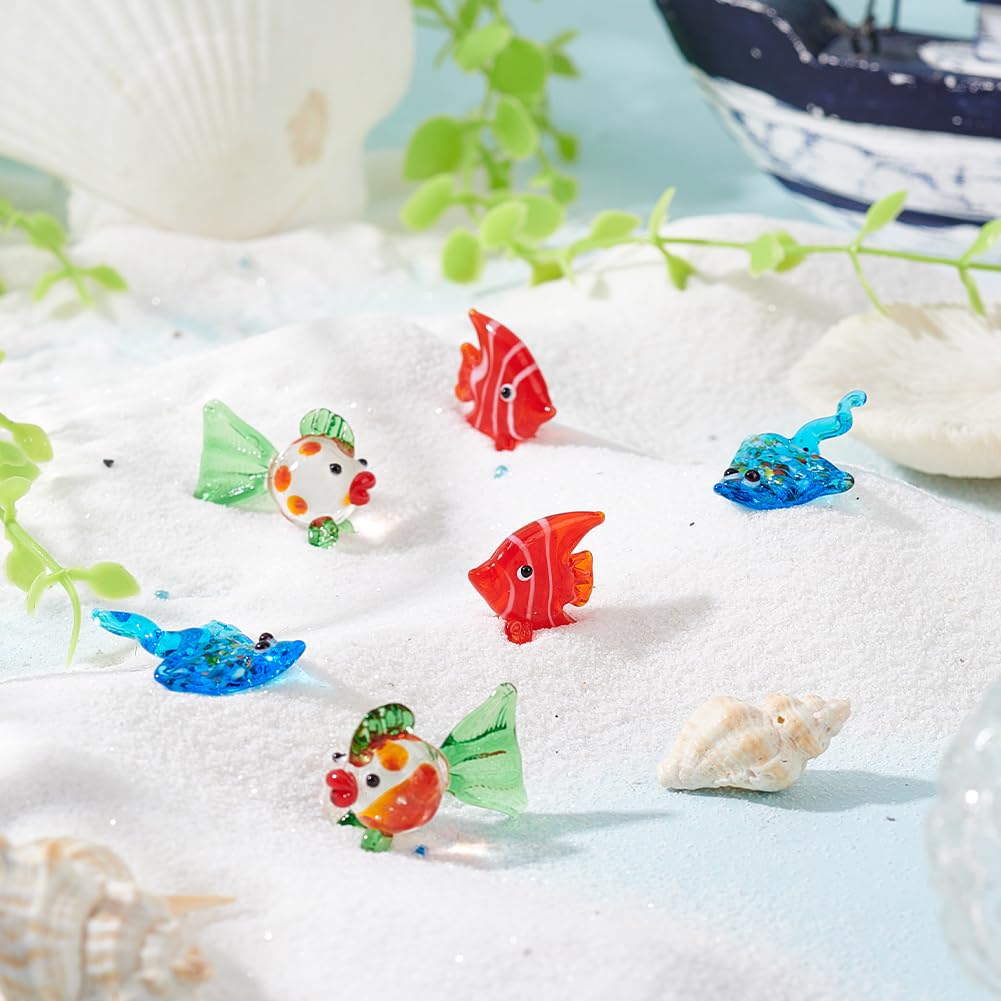 AHANDMAKER 6 Figuras Pequeñas De Aves De Animales Marinos, 6 Estilos De Adorno De Animales Marinos Para Decoracion Del Hogar Delfin Pulpo