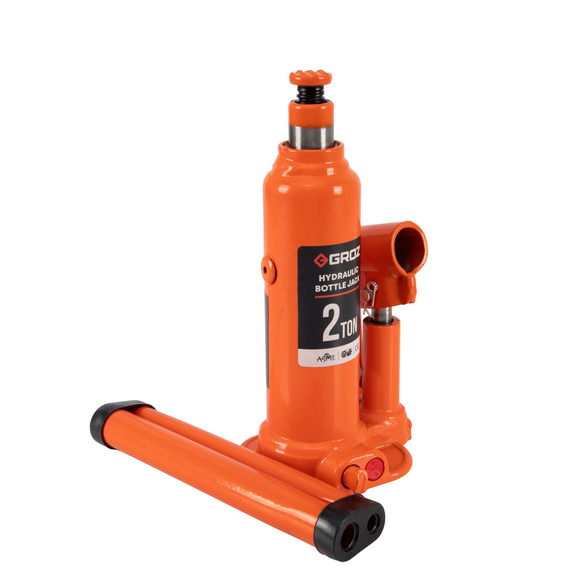 GROZ 2 Ton Hydraulic Bottle Jack with Load Limiting Device | Jack