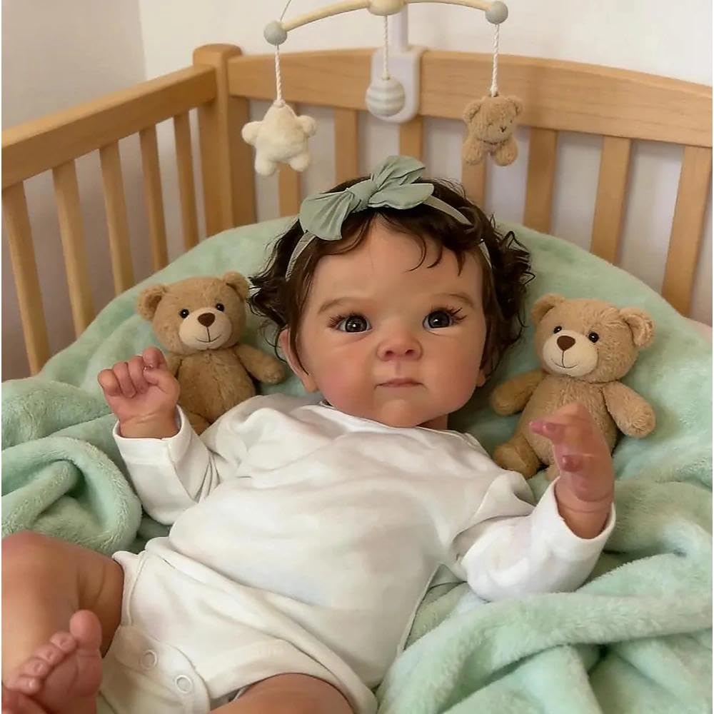 Zero pam Reborn Baby Dolls Silicone Full Body Girl Open Eyes, 18 Inch Realistic Babys Doll Girl - Image 4