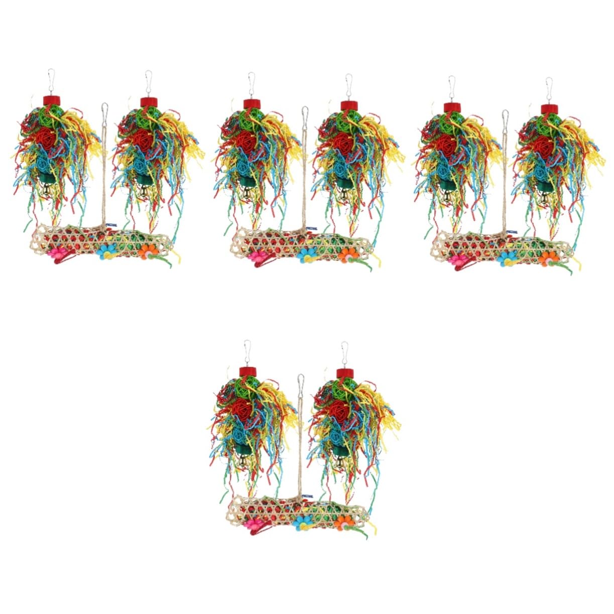 BESPORTBLE 12pièces Jouets Suspendus pour Oiseaux Accessoires De Mâcher Déchiqueter pour Perroquets Perruches Et Petits Oiseaux