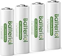 Vista 1 de Baterías de litio AA, baterías dobles A de 3000 mAh 1.5 V de larga duración para cámara Blink, linterna, timbre de video, relojes, control remoto