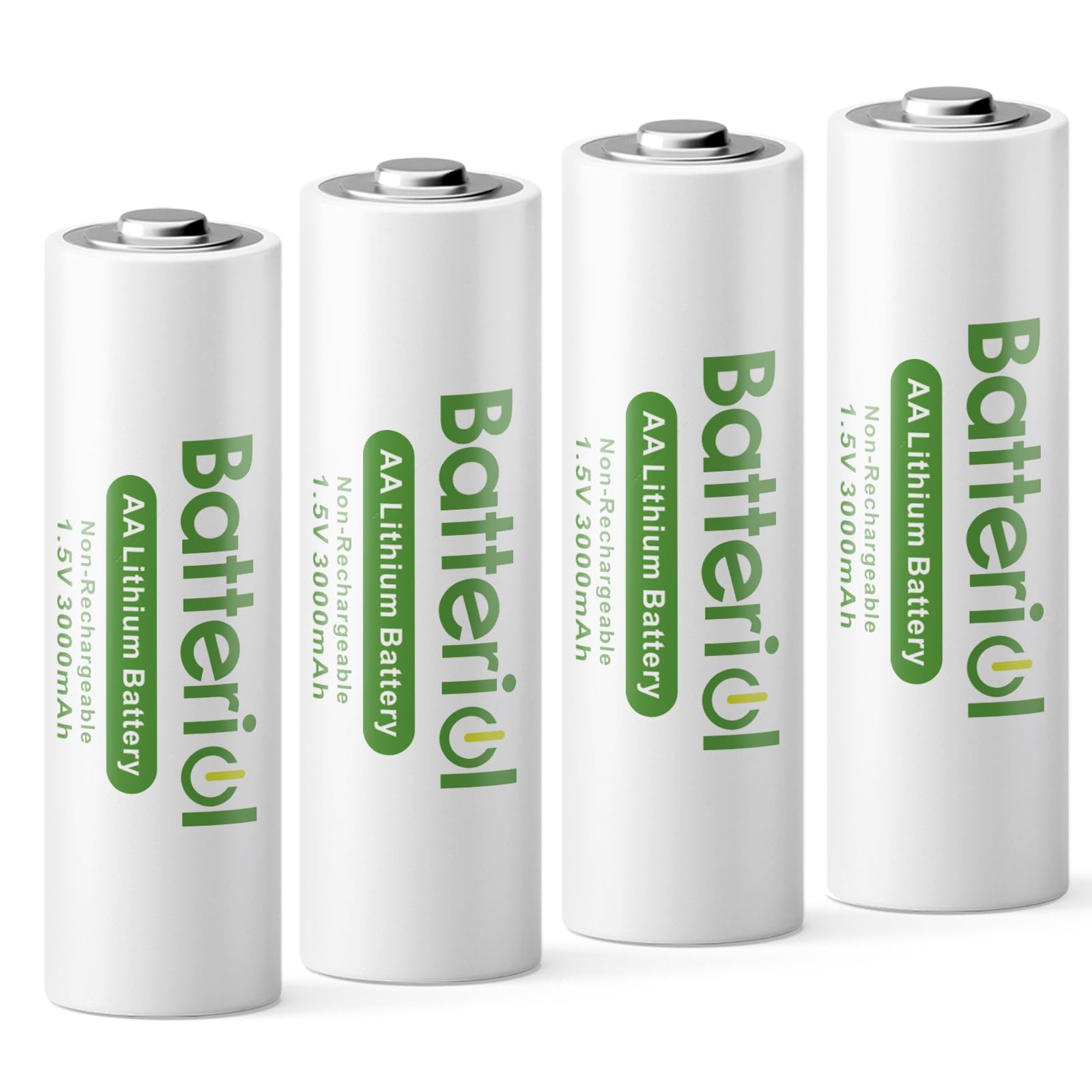 Batteriol Lithium Batteries AA, Double A Batteries 3000mAh 1.5V Long Lasting for Blink Camera, Flashlight, Video Doorbell, Clocks, Remote Control,