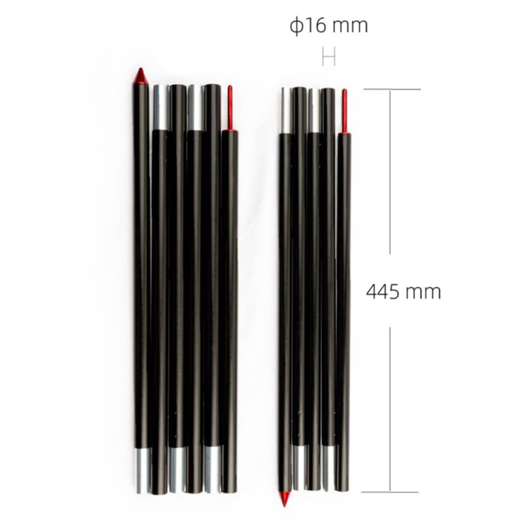 4X Draussen Ultraleicht 7075 Aluminium Legierung Sonnendach Stützstange Pole Planenstangen