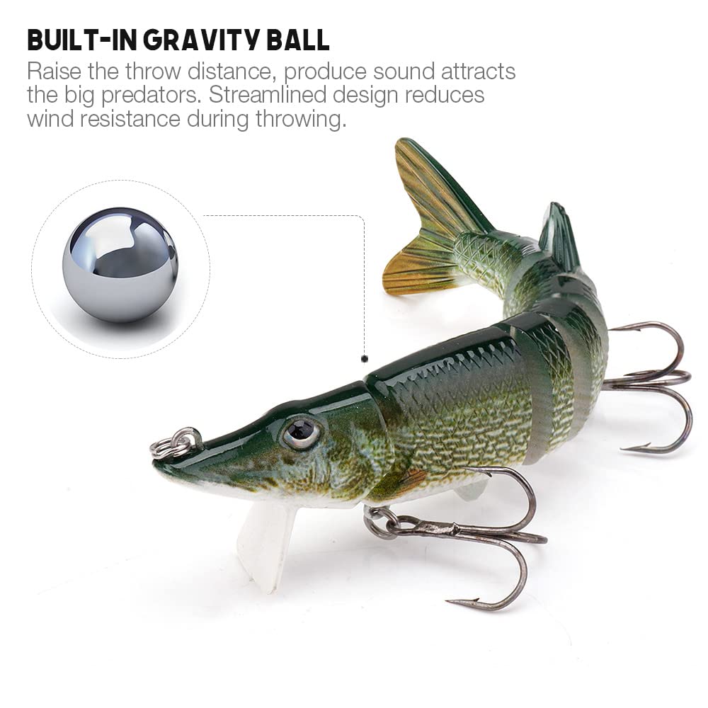 Amazon.co.jp: 20g 12.5cm 9-segments wobblers釣り誘惑釣り用タックル