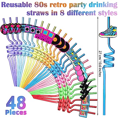 Vesici 48 pitillos retro 80s colores variados miniatura 2