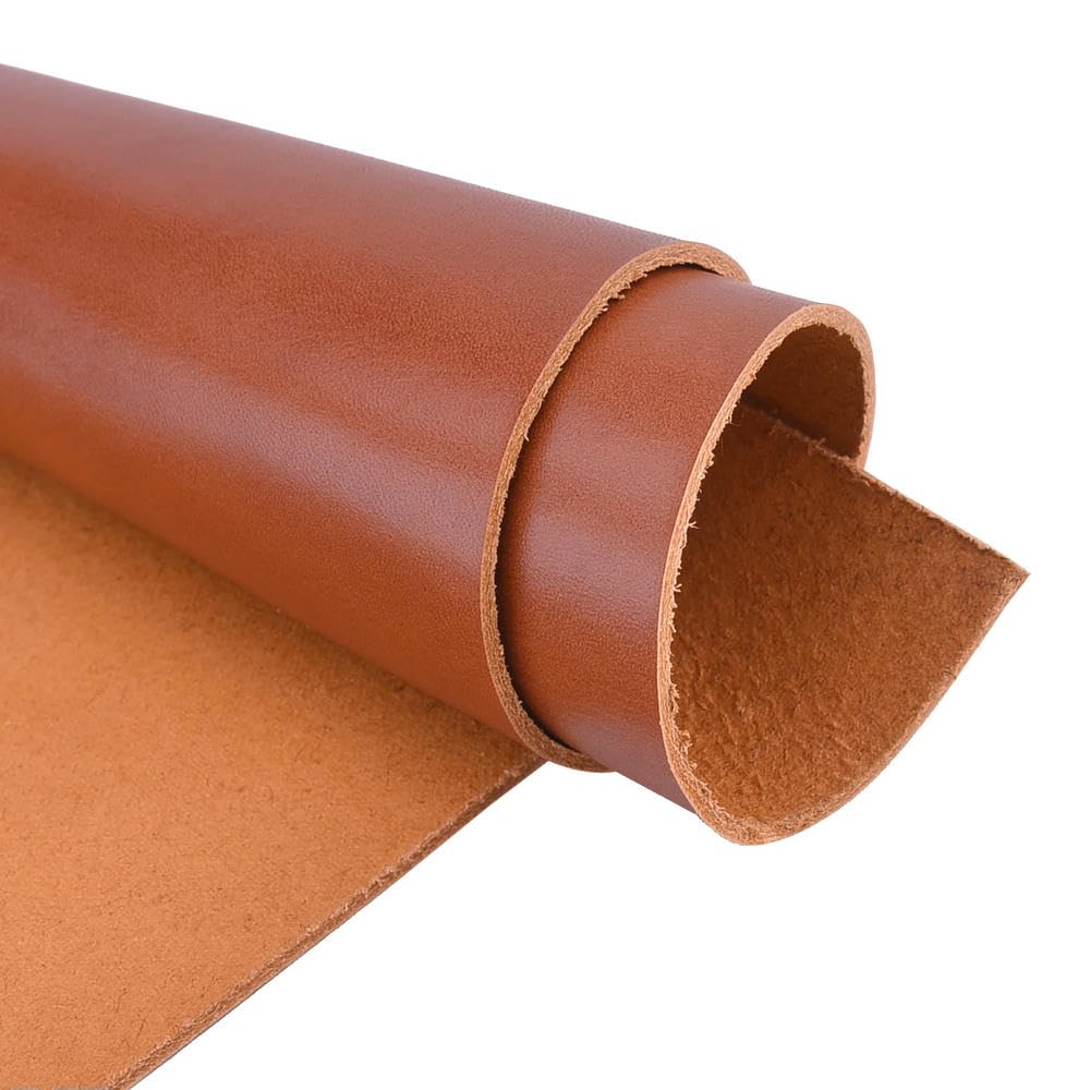 Cuir de vachette pleine fleur tanné végétal 5/6 oz prédécoupé pour travail manuel