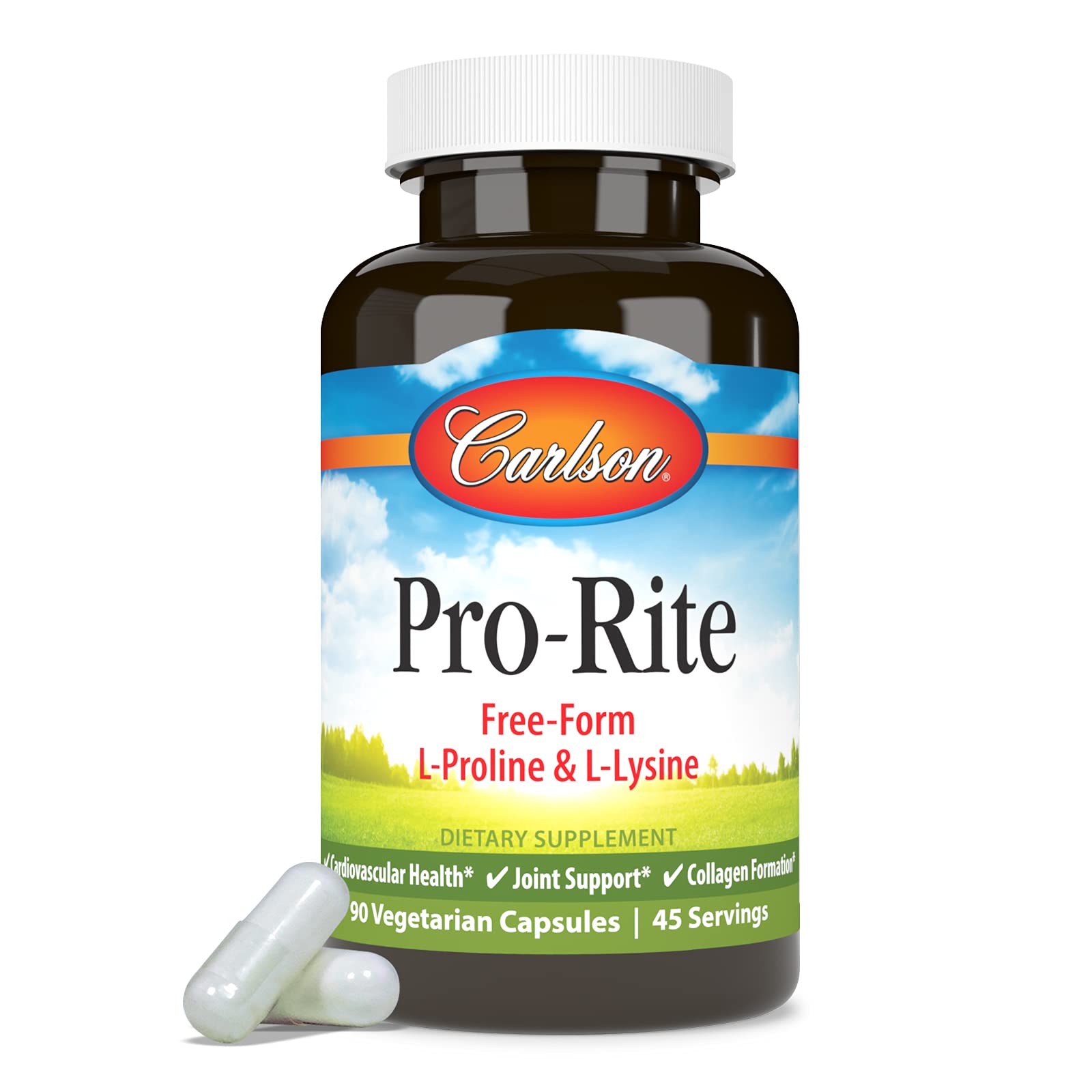 Amazon.com: Carlson - Pro-Rite, Free-Form L-Proline & L-Lysine