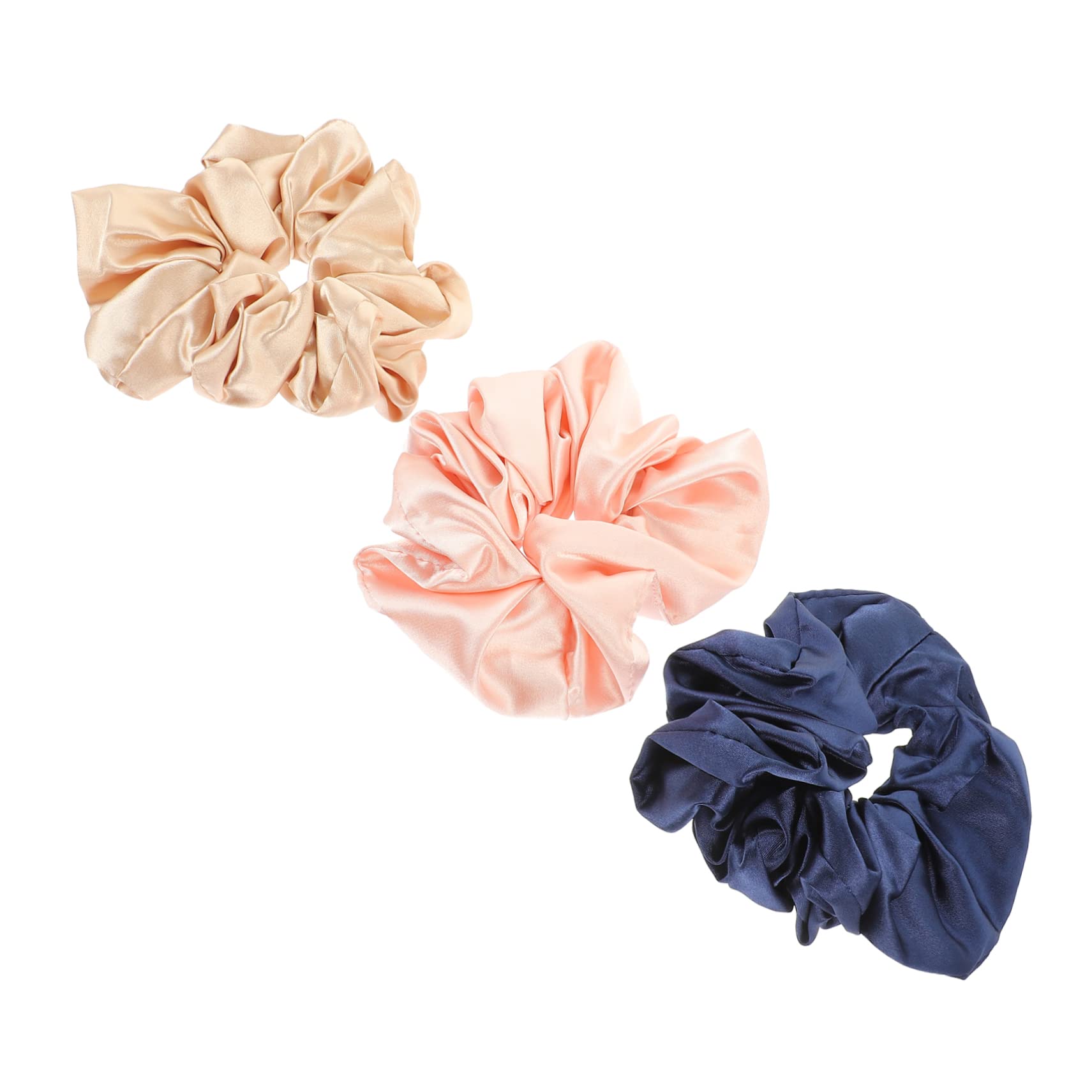 FOMIYES 5 Juegos De Accesorios Para El Cabello Para Niña Coleteros Grandes De Satén Con Clip Superior Bandas Elásticas Para El Cabello Para Mujer 3 Unidades X 5