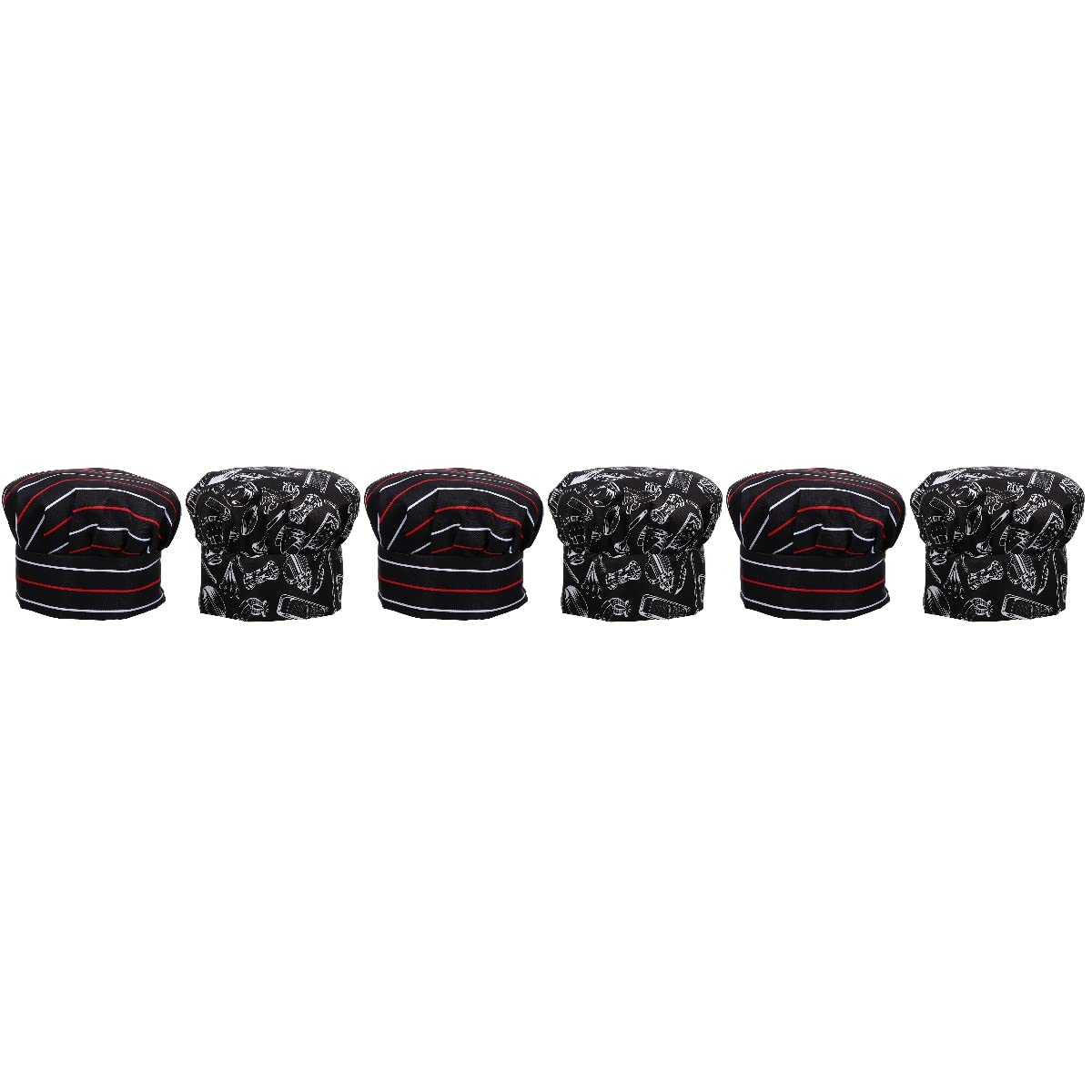 SOIMISS 6 Piezas Sombrero De Cocinero Gorras con Clase Gorra De Cocinero Gorra De Chef De Cocina Gorro De Cocinero Sombrero Alto De Cocinero Tapa De Cocina Parilla Algodón Antiguo