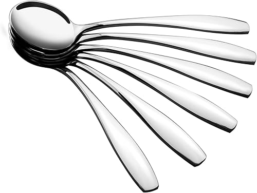 Farmoon - Cucharas redondas (12 unidades, acero inoxidable)