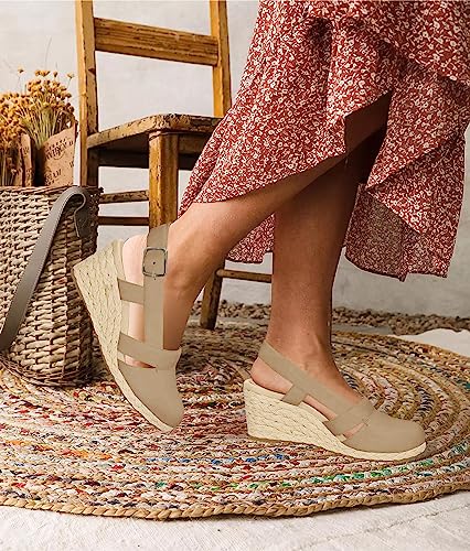 Image of Juliet Holy Womens Wedges Sandals Platform Espadrilles Slingback Closed-toe Clogs Sandals