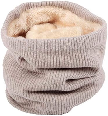 YEKEYI Infinity Scarf Winter Outdoor Double-Layer Neck Warm Knitted Circle Loop Scarves for Women