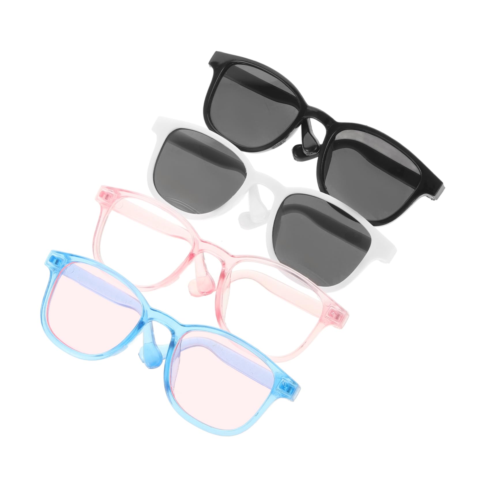 BUGUUYO 4pcs Pet Sunglasses Cat Dog Fashion Glasses Comfortable and Stylish Photo Prop Decorative Pet Eyewear