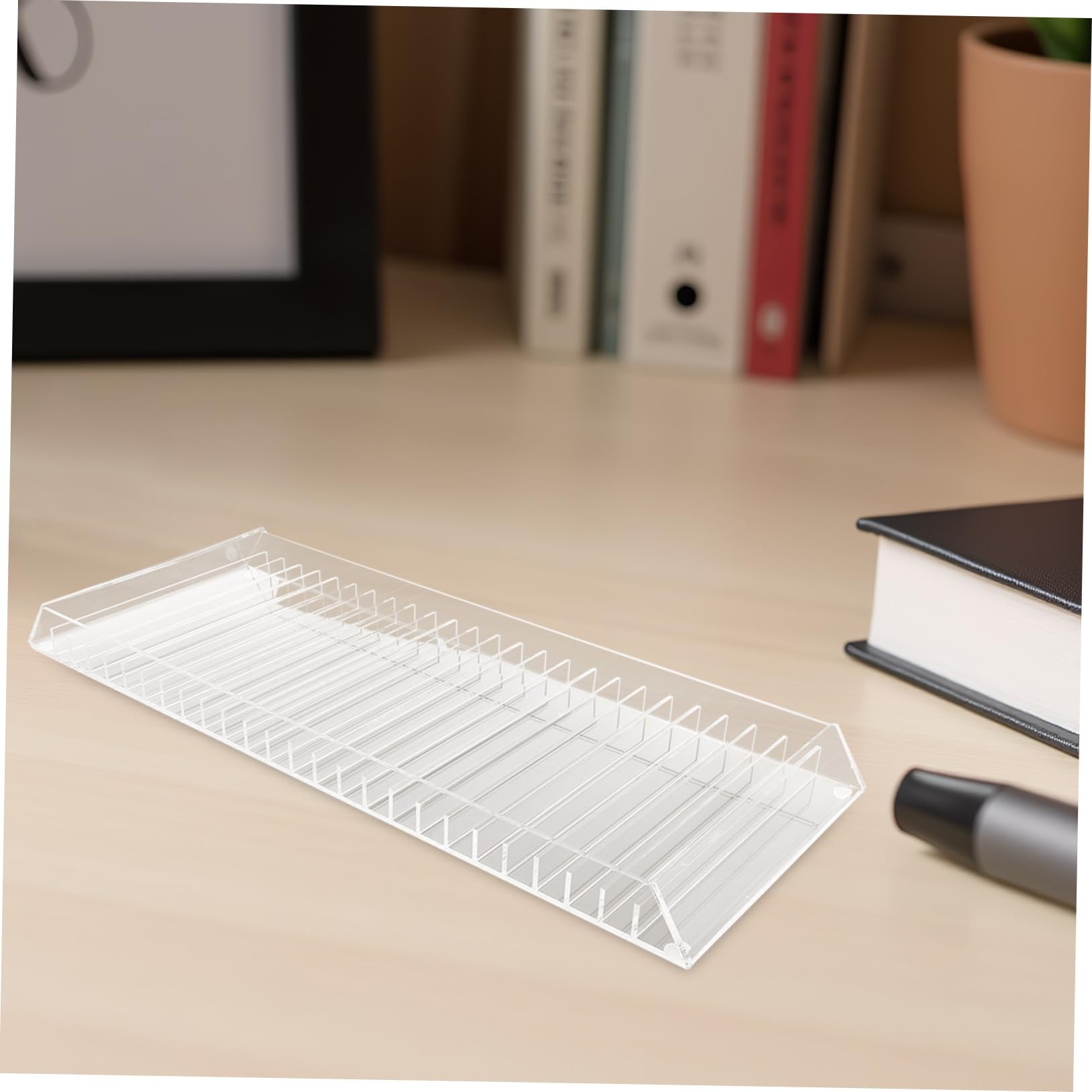 BESPORTBLE Organizzatore per CD in Acrilico Trasparente Porta Dischi da Gioco Contenitore per Dischi in Vinile Supporto per CD da Scaffale Tavolo Organizer per Archiviazione e Organizzazione