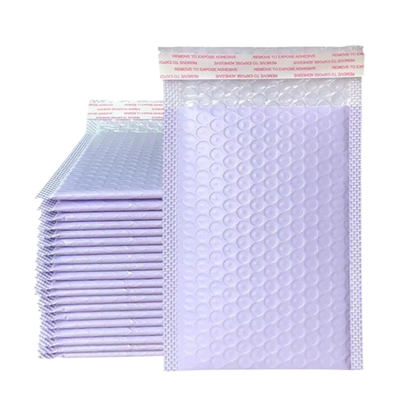 100 pièces sacs d'enveloppe en mousse noire auto-scellants enveloppes d'expédition rembourrées avec sac à bulles de paquets pour CD & Bijoux(PURPLE,15 * 20cm)