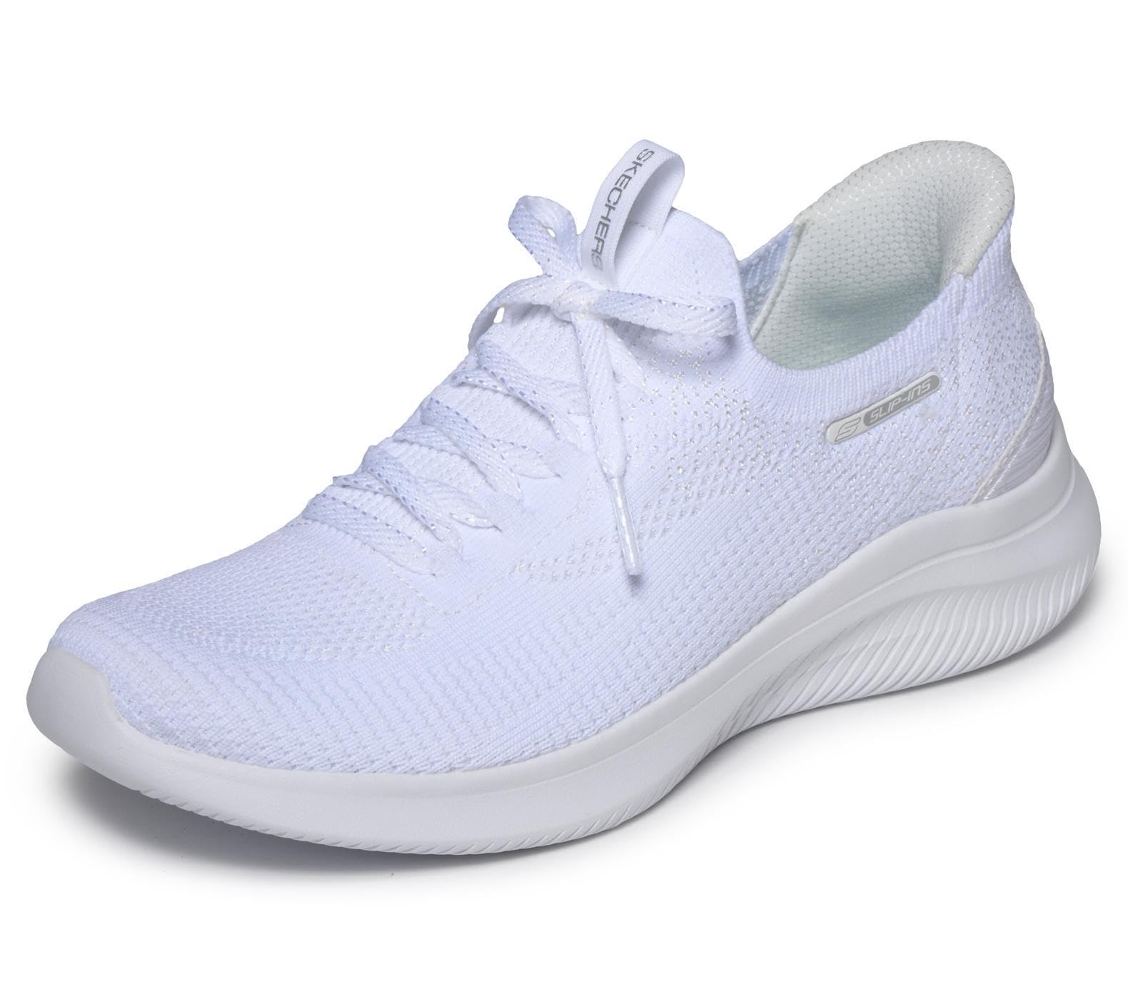 Skechers Women's Ultra Flex 4.0 Slip-in Trainers, White, 7.5 UK