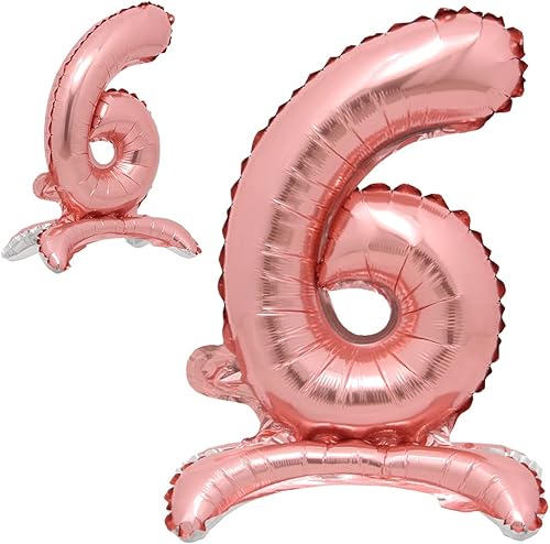 Miniatura 9 de Globo de aluminio con letras de pie de 40 pulgadas, color oro rosa con números del alfabeto, para fiesta, boda, despedida de soltera, cumpleaños,