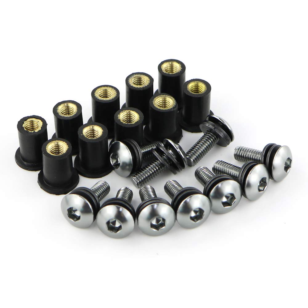 Xitomer Windschutzscheiben-Schrauben-Set M5 X 16 Mm – Edelstahl, Passend Für Honda, Yamaha & Mehr