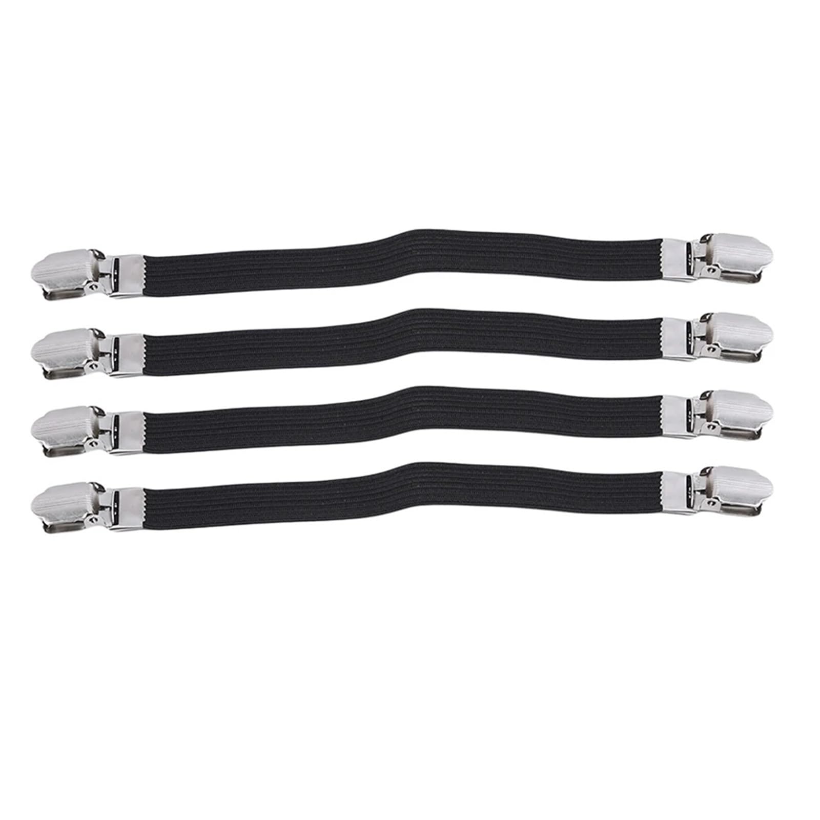 PFMSAAF bed sheet clips 4Pcs Ironing Board Cover Table Cloths Buckle Holder Sofa Clip Fasteners Brace Bed Sheet Grips Buckles Furniture for bed(Black-4pcs)