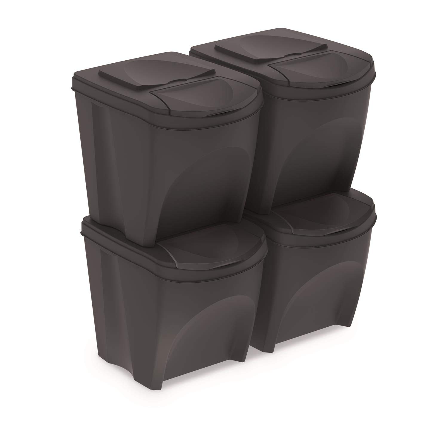 Sortibox Set of 4 Rubbish Bin Kitchen (80 Litres, 4 x 25 L) Waste