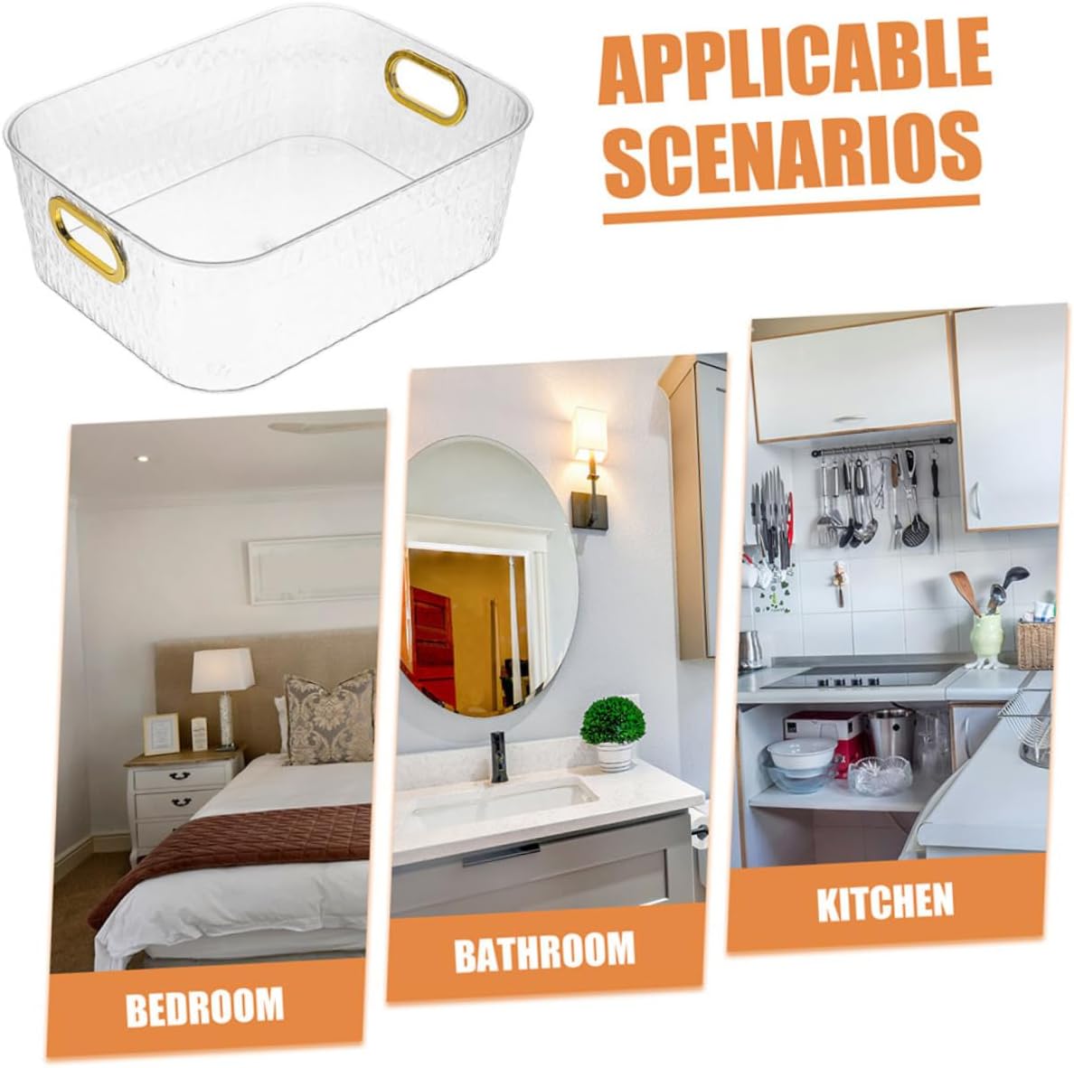 2pcs Transparent Makeup Organizer Storage Case Cosmetic Display Box for Lipsticks Brushes and Accessories Vanity and Bathroom Organization