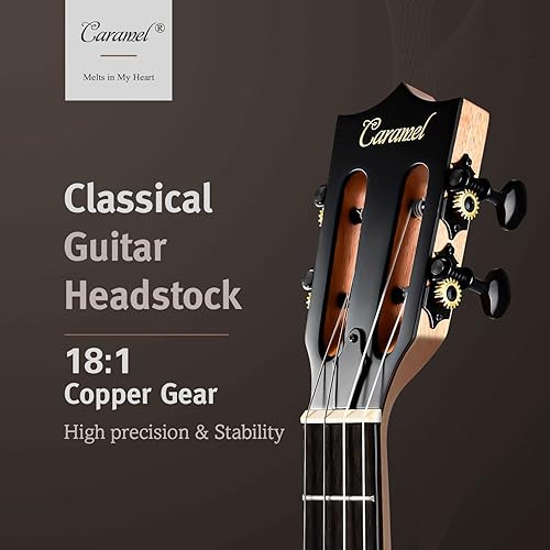 Miniatura 10 de Caramelo 26 pulgadas CT905 All Butterfly Bocote - Ukelele eléctrico tenor de madera, kit de ukelele profesional para principiantes, paquete de