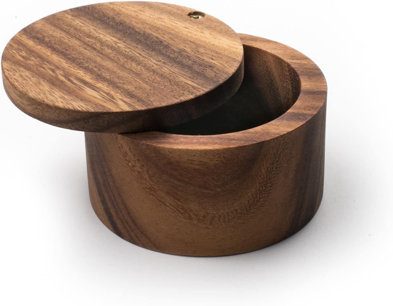 Wood Salt or Spice Box with Swivel Cover perfect for keeping table salt, gourmet salts, herbs or favorite seasonings, close at hand on your countertop.
