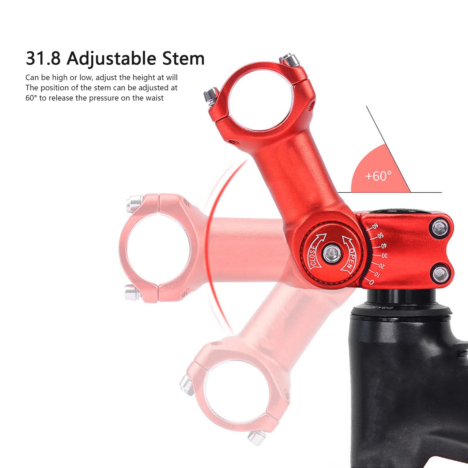 Hauteur Guidon Ajustable Potence Vélo Réglable FAELNK – 31,8 Mm