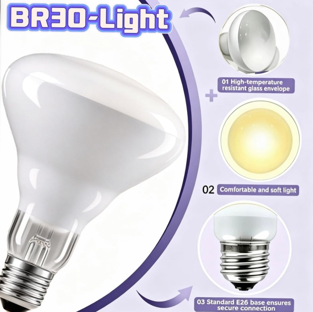 BR30 75W Flood Incandescent Light Bulbs, E26 Base, 6-Pack image 3