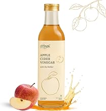 Miresi Apple Cider Vinegar Organic with Mother (500 ml) | Apple Cider Vinegar with the Mother | Glass Bottle Packaging | With 2x Mother & Made with Himalayan Apples | Unfiltered & Unrefined | Supports Weight Loss | Promotes Skin Hydration