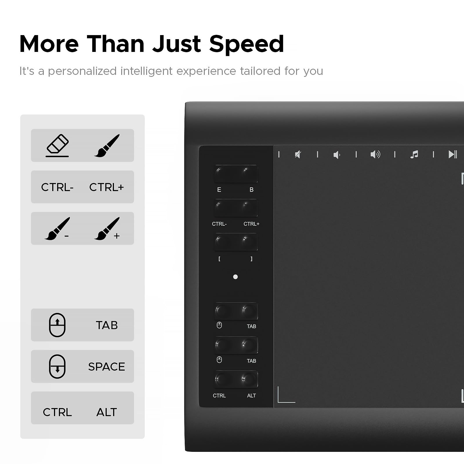 Tableta gráfica digital de 10 x 6 pulgadas con lápiz capacitivo sin batería, 12 teclas de acceso rápido, compatible con Windows, Mac, Android para artistas, diseñadores, enseñanza en línea