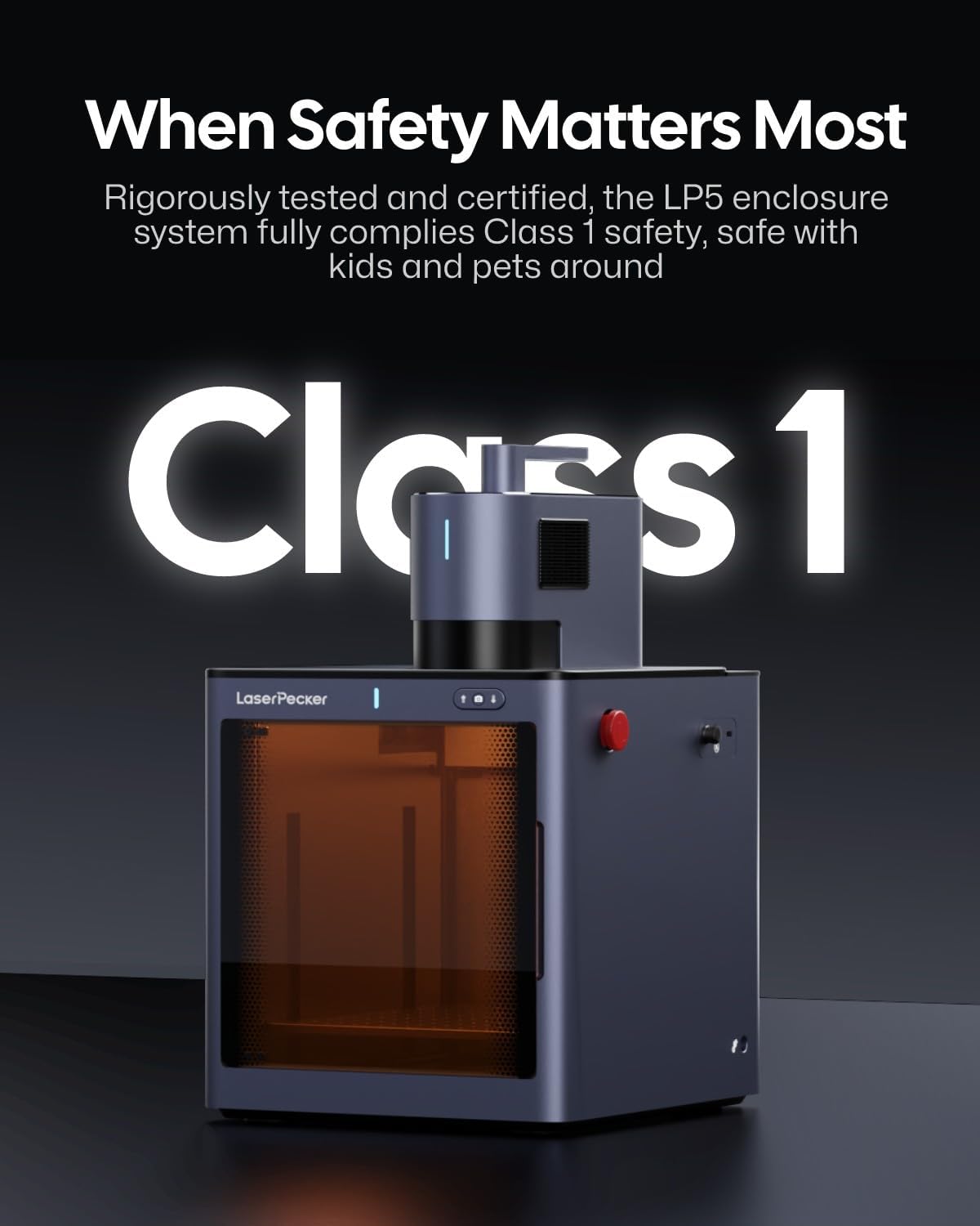 LaserPecker LP5 - Smart 20W Fiber & Diode Laser Engraver + LP5 Safety Enclosure + Air Purifier Bundle