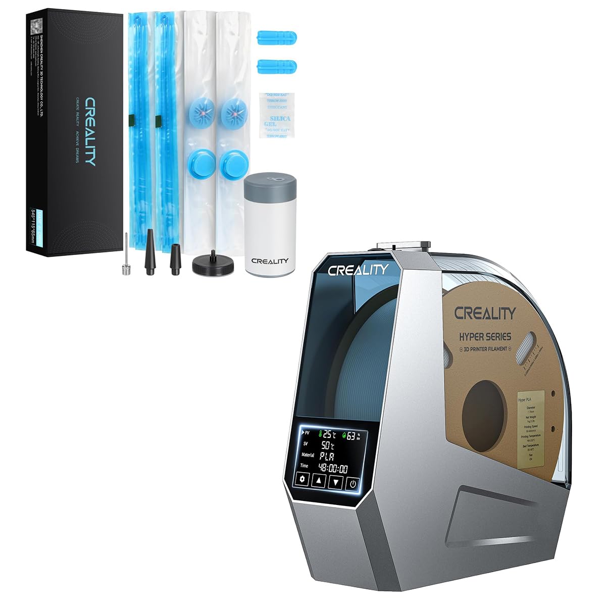 Offizieller Creality Space PI Filament Trockner & 3D Drucker Filament Aufbewahrungsbeutel 40x40 cm