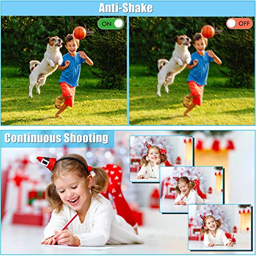 44MP Small Digital Camera for Photography Beginners, 2.7K Vlogging Camera 2.88\" IPS 16X Digital Zoom Point and Shoot Camera for Kids Teens Christmas,Thanksgiving Days,Birthdays Gift (Blue) - Thumbnail 4