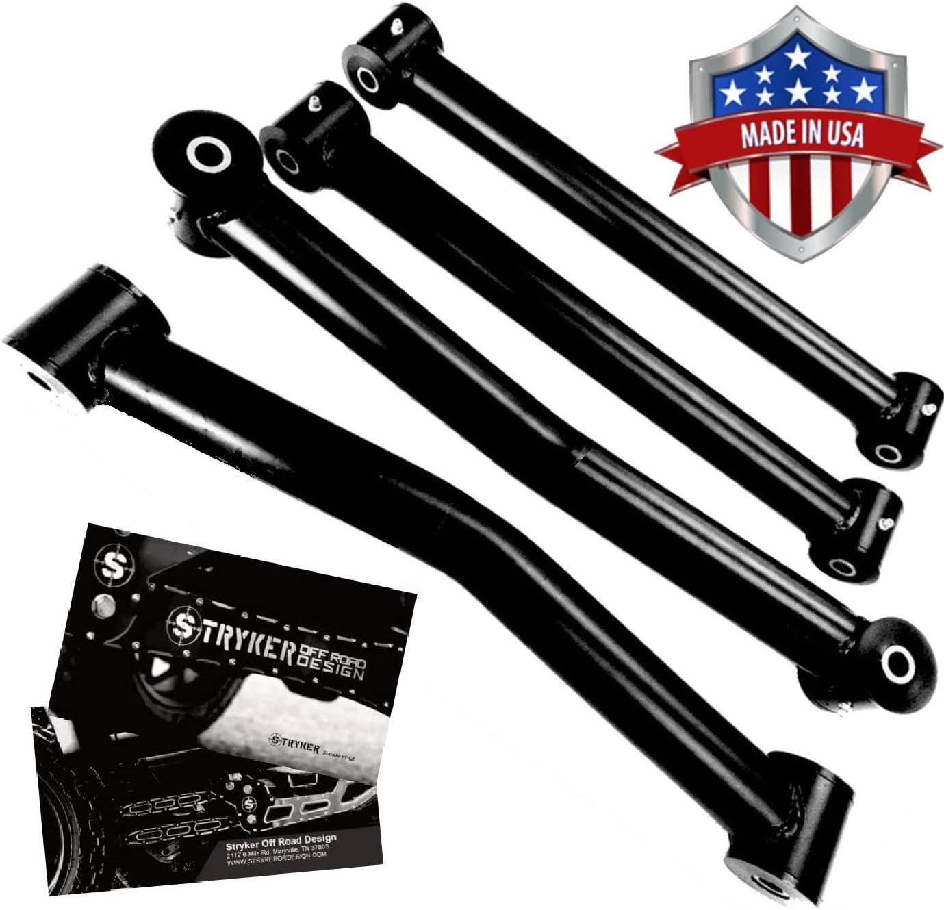 Tubular High Clearance Steel Control Arms for Stock / 0-1.5" Lift Height - 00-01 1500 4WD & 00-02 Dodge Ram 2500/3500 4WD - Stryker Off Road Design - 1150002111