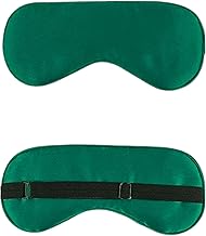 Natural Silk Eye Mask | Ultra Smooth Adjustable Sleep Mask | Light Blocking Eye Cover for Sleeping, Travelling, and Relaxation | Blind Fold, Eye-cover (Green)