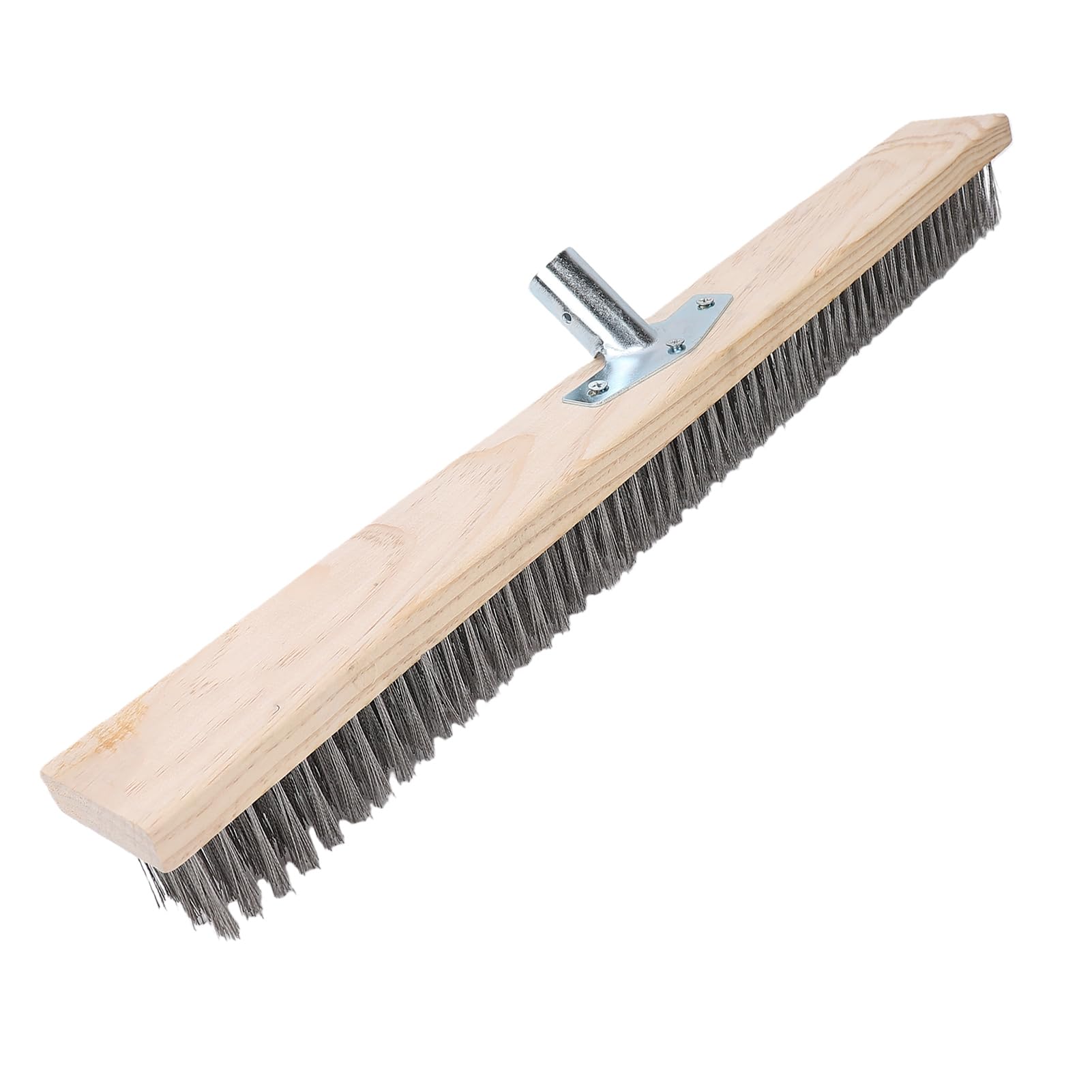 Bewinner Cepillo para Fregar Pisos de Alta Resistencia de 60 Cm, Cepillo de Limpieza de Alambre de Acero Inoxidable para Terraza de Entrada, Fregadora de Superficies Rugosas de Garaje de Hormigón,
