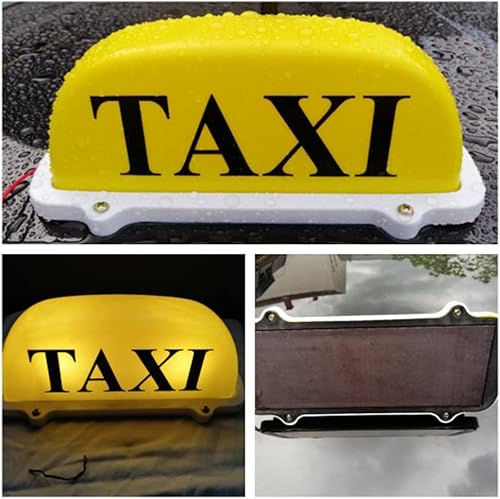 Miniatura 9 de 12V LED WhiteLight Magnetic Taxi Sign Roof Top Car Super Bright Light Lamp with 3 Meter Power Plug Line Compatible with Driver Practitionersh
