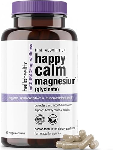 Glicinato de magnesio 400mg Porción133mg cápsula, 90 cápsulas (paquete de 2)