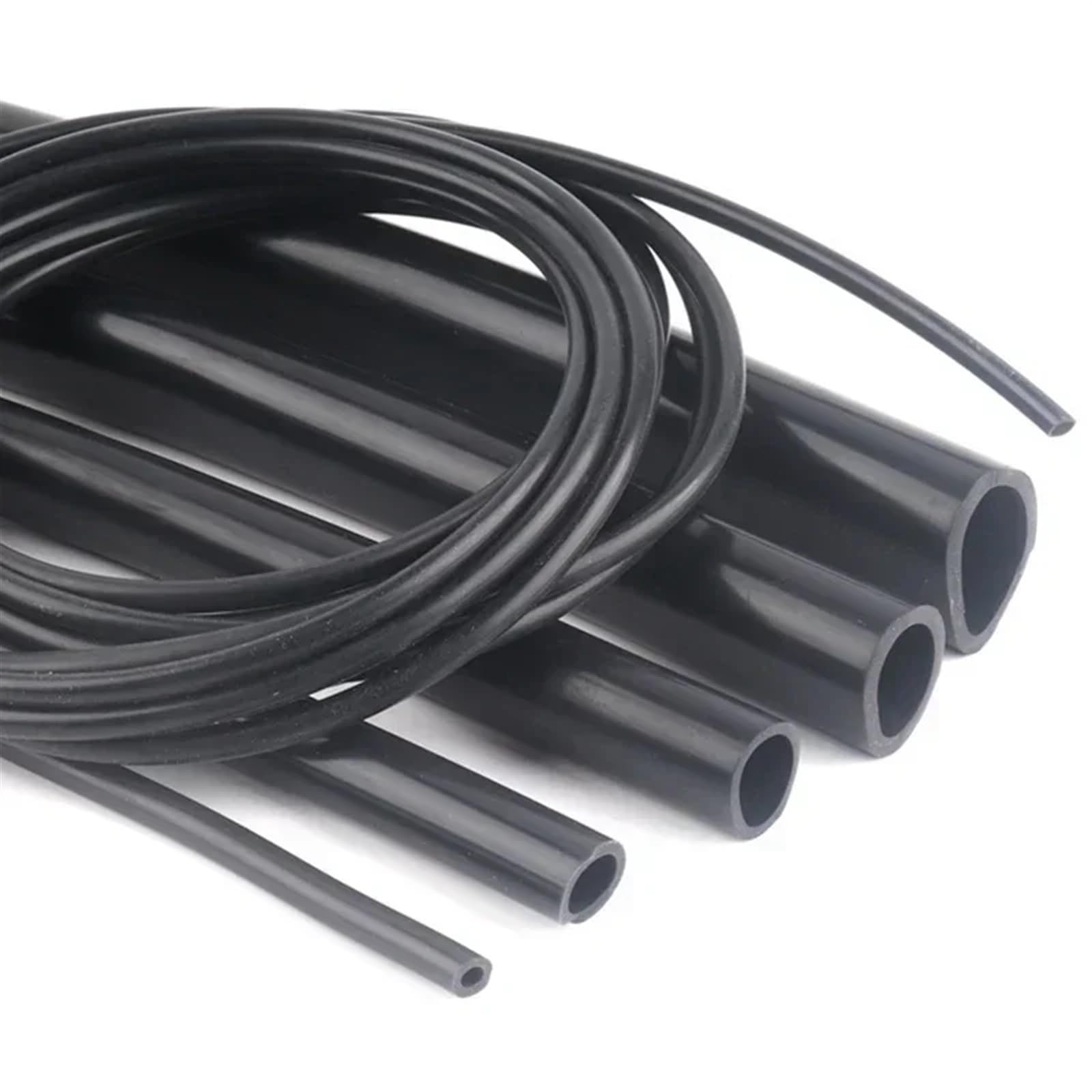 AMZBNEIDI Silicone Hose Tube, Black Silicone Tube Flexible Heat High Pressure Fuel Pipe For Car Multiple Sizes(3 METERS-ID 0.3CM X OD 5MM)