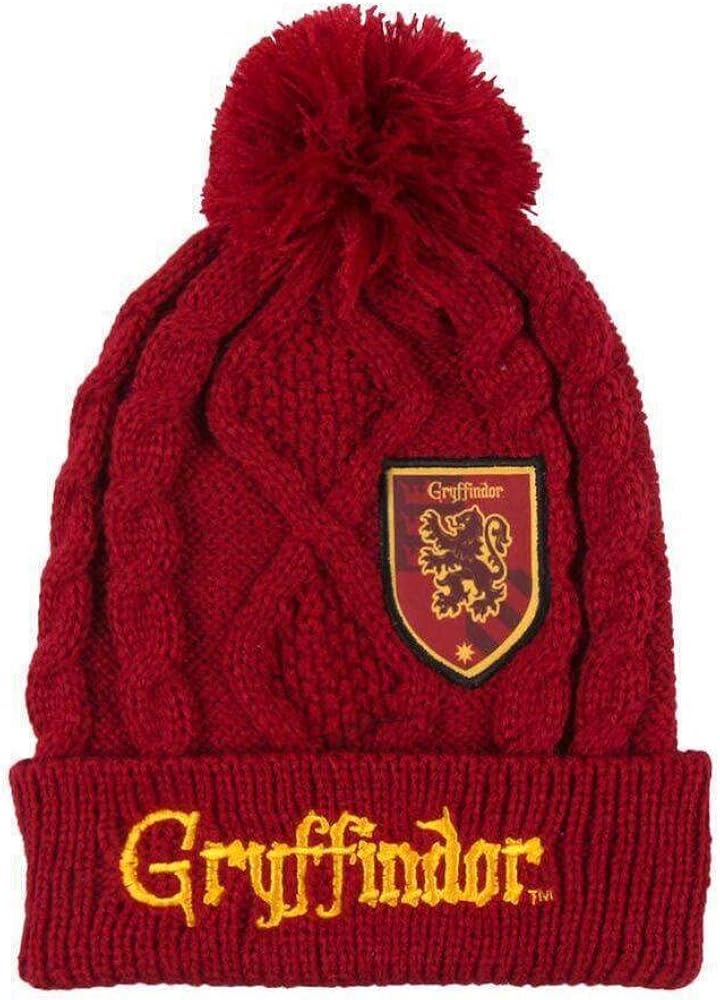 Artesanía Cerdá 224341 Gorro Aplicaciones Parches, Harry Potter, Gryffindor Rojo, Talla única