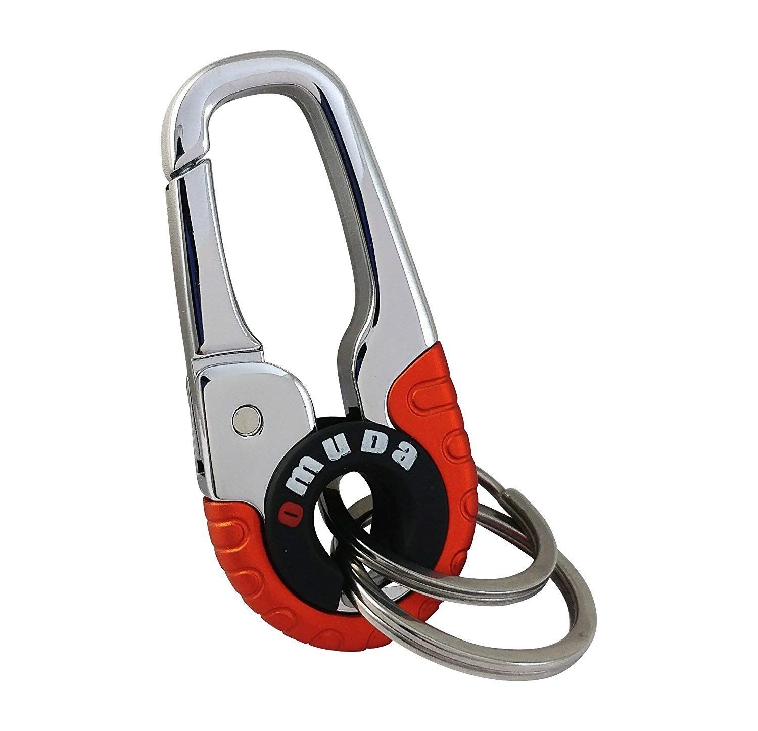 Techpro Antique Hook Locking Silver Metal Key Ring Key Chain for Bike Car Keychain Holder for Bikes Car Keychains & for Gift (Omuda3028)-image-15