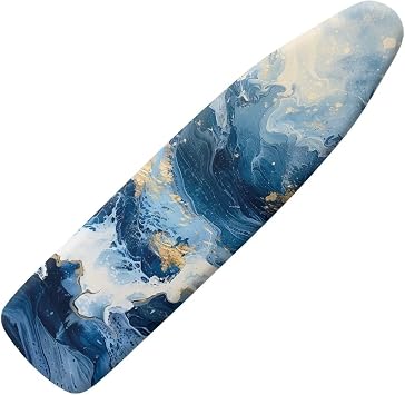 Blue Marble Ironing Board Covers for Home Ironing 15x54 Standard Ironing Board Cover Accessories with Hook and Loop Fasteners Easy Fit