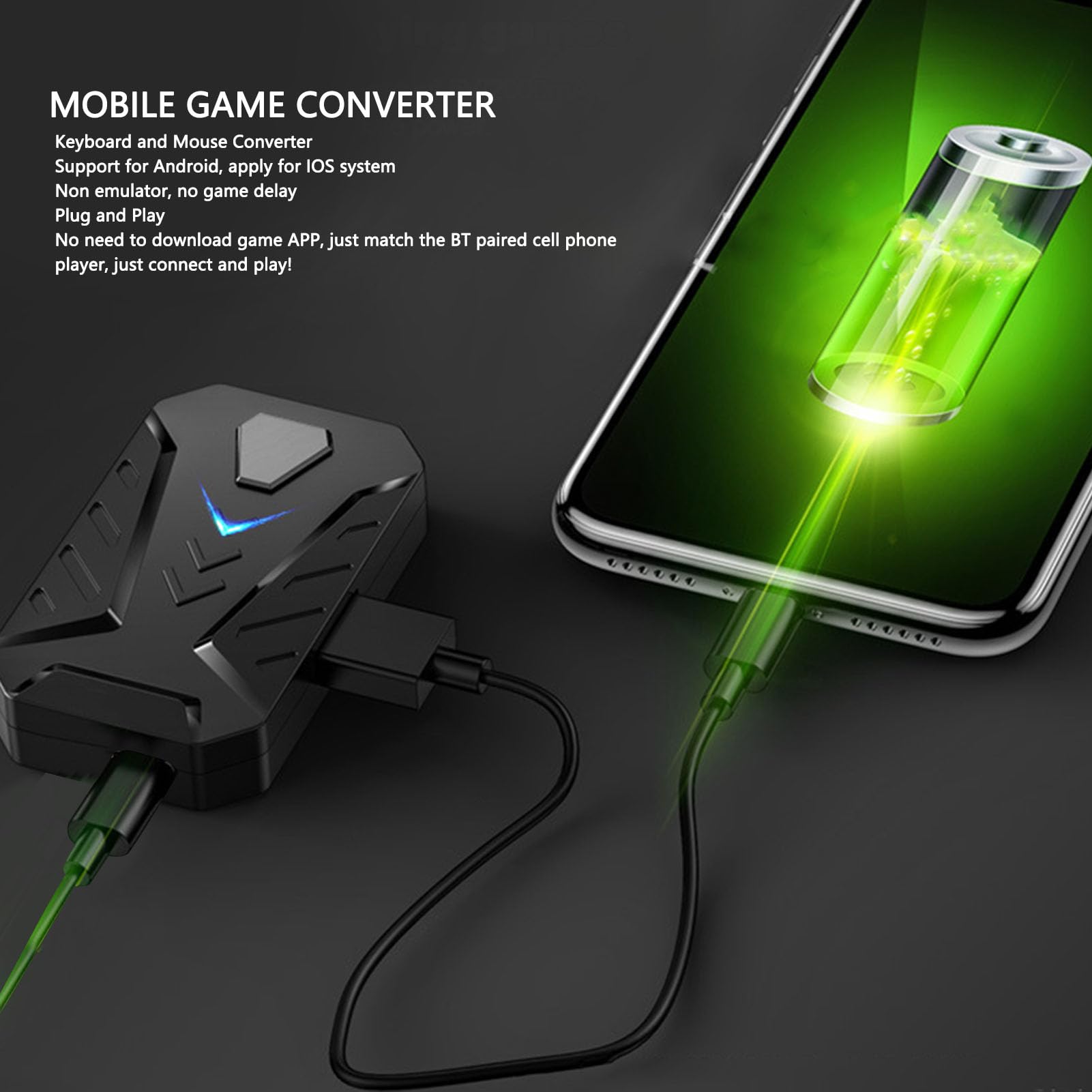 Adattatore Tastiera E Mouse Per Gioco Mobile – Convertitore USB Tipo C Plug & Play Per Android (Mix Lite)