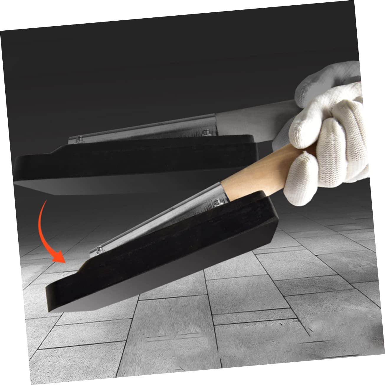 Uonlytech Maillet Caoutchouc Pour Pavage Outil De Construction Marteau Caoutchouc Aplanir Carreaux Poignée Ronde Bois