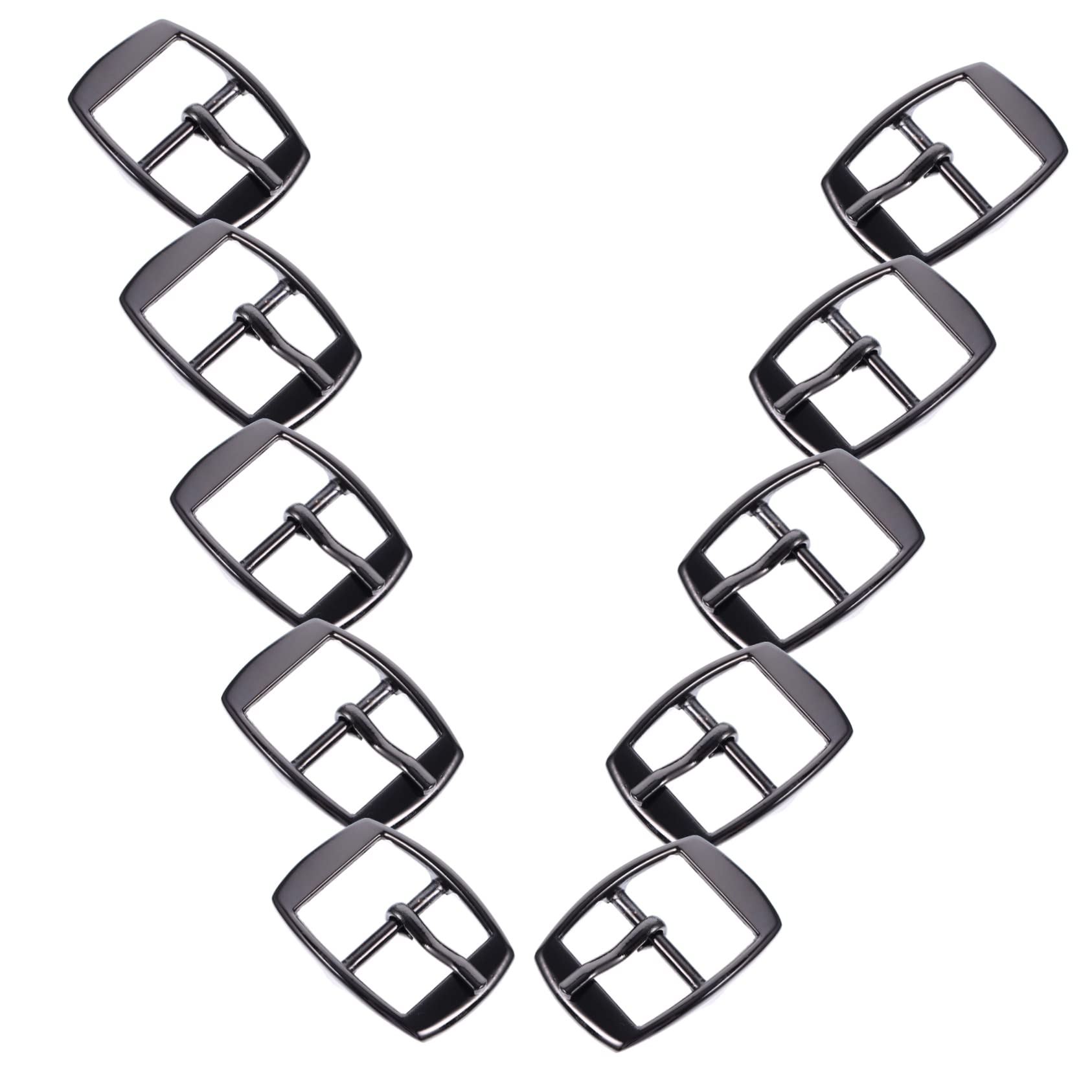 NUOBESTY 40pezzi Fibbie Per Cintura Chiusure Regolabili Per Artigianato Fibbia Singola Ardiglione Design Elegante e Facile Da Installare Per Cinture e Zaini