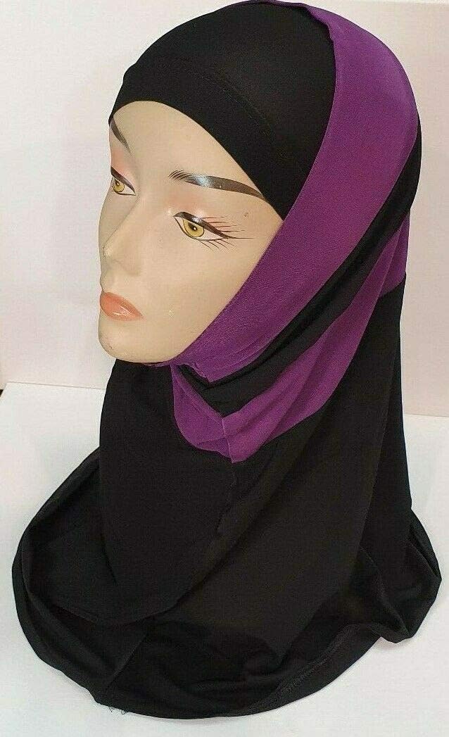 purple and black scarf