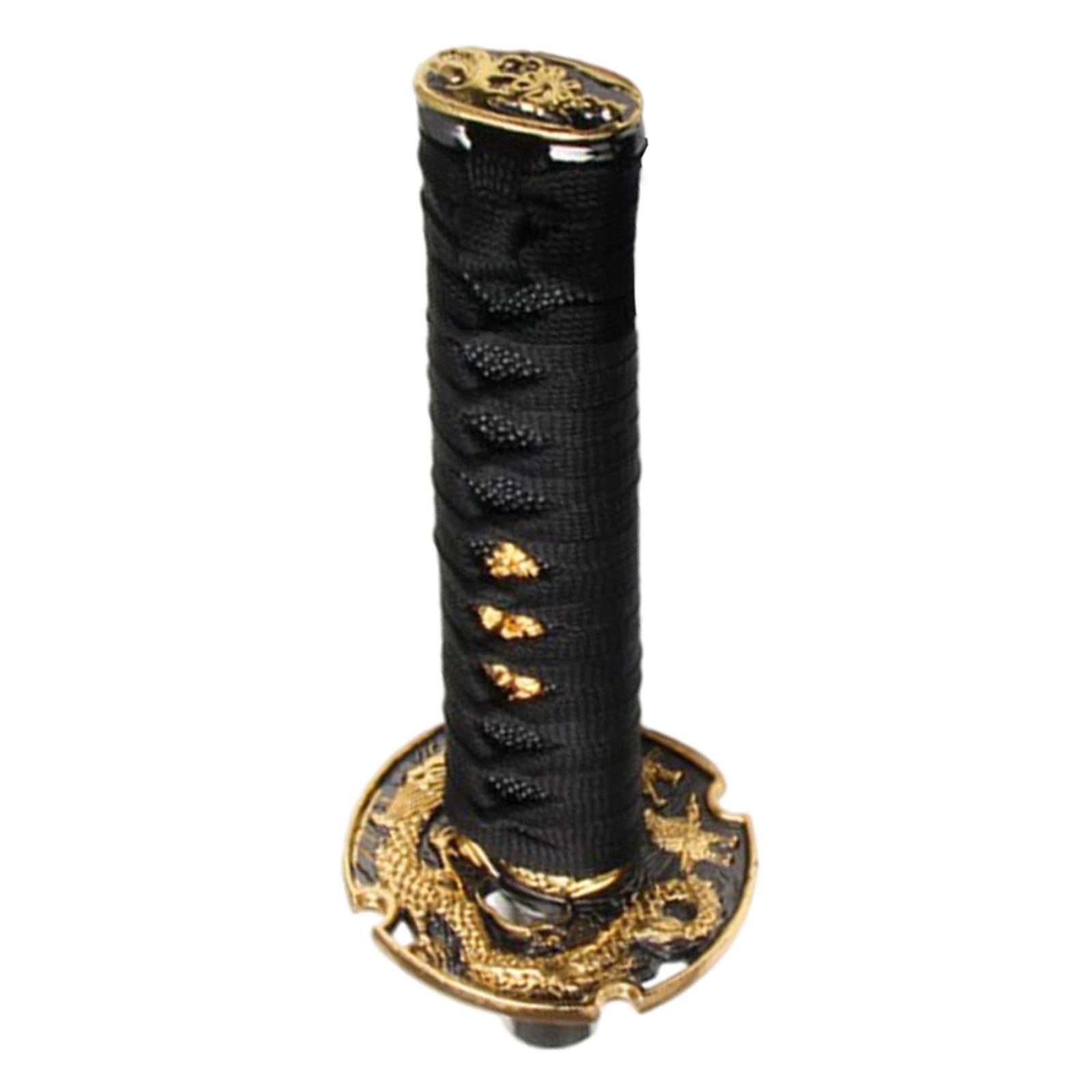 CYDZSRA Unique Samurai Gear Shifter Knob Comfortable Feel Works with Most Manual and Automatic Transmissions Anti-Slip Shifter Lever Catchers Car Knobs Gear, Black, 15CM