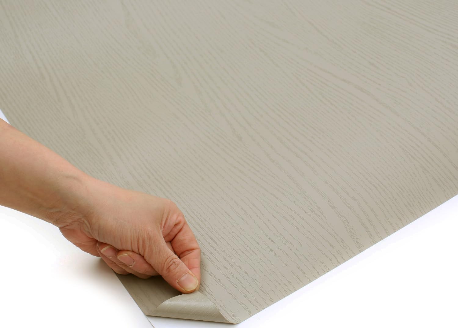 ROSEROSA Peel and Stick Solid Faux Wood Architectural Film Self-Adhesive Vinyl Film Wallpaper Door Wrap Counter Top Border Mirror Molding Trim PTG103